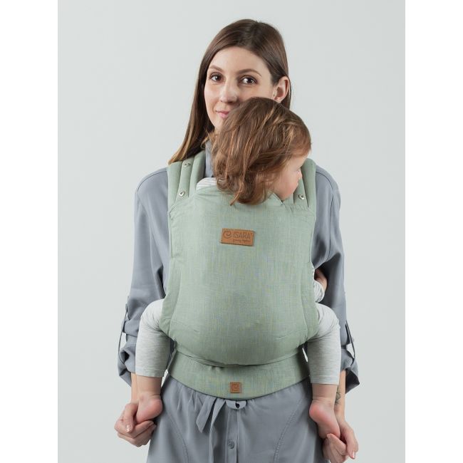 Marsupiu isara quick half buckle sage green linen