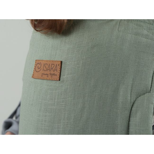 Marsupiu isara quick half buckle sage green linen