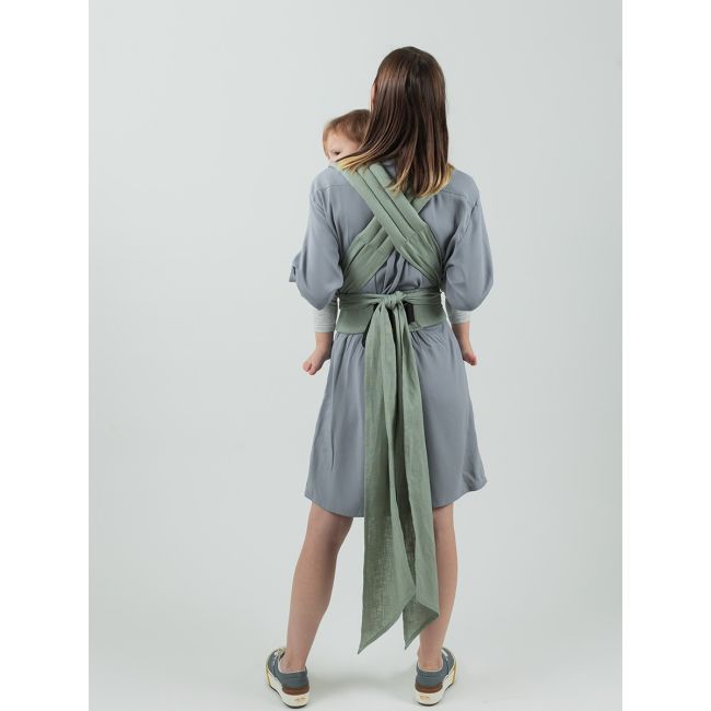 Marsupiu isara quick half buckle sage green linen