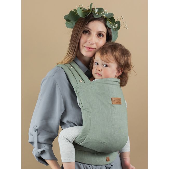 Marsupiu isara quick half buckle sage green linen