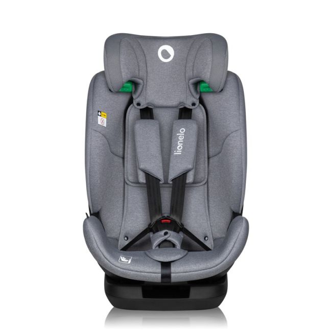 Scaun auto, Lionelo, Lavender I-size, Isofix, Cu centura TopTether, Cu spatar inclinabil in 5 pozitii, Cu tetiera reglabila in 13 pozitii, Instalare cu fata inainte, 9-36 Kg, 76-150 cm, Conform cu ECE R129, Gri BYNLO-LAVENDER_I-SIZE_GREY_STONE