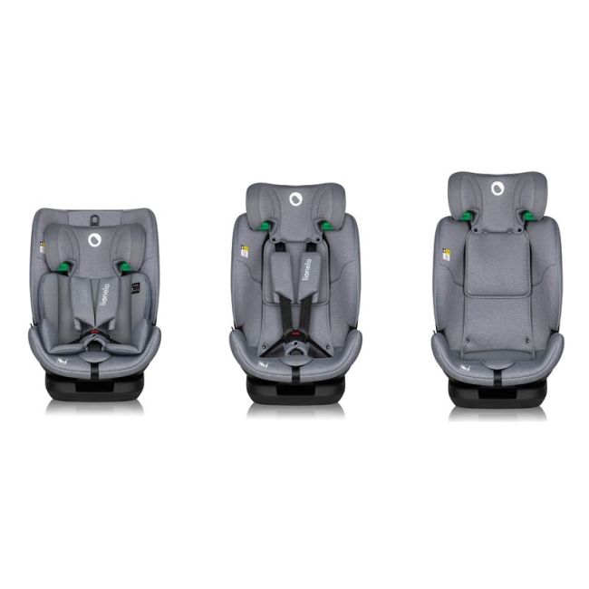 Scaun auto, Lionelo, Lavender I-size, Isofix, Cu centura TopTether, Cu spatar inclinabil in 5 pozitii, Cu tetiera reglabila in 13 pozitii, Instalare cu fata inainte, 9-36 Kg, 76-150 cm, Conform cu ECE R129, Gri BYNLO-LAVENDER_I-SIZE_GREY_STONE