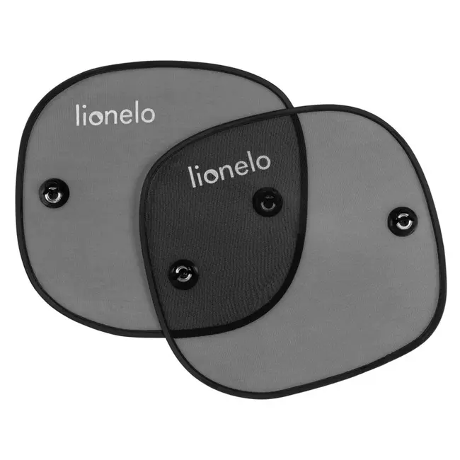 Set 2 parasolare auto, Lionelo, Sunshade, Universal, Cu ventuze, Include saculet depozitare, 44x38 cm, Negru BYNLO-SUNSHADE_BLACK