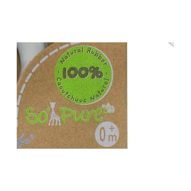 Set Girafa Sophie si figurina din cauciuc pentru rontait So pure DNB616624