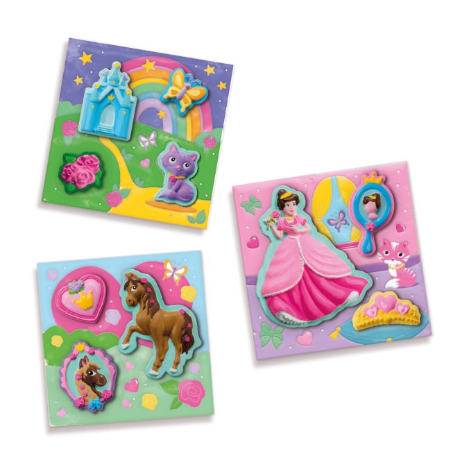 Set creativ mulaj si pictura - Set 3 panze de pictat printese