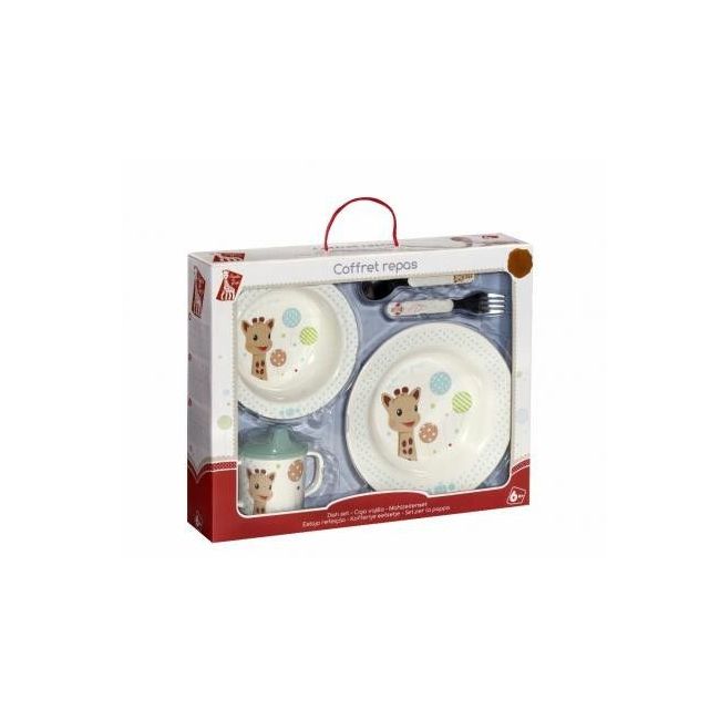 Set pentru masa melamina Girafa Sophie baloane cutie cadou DNB470007