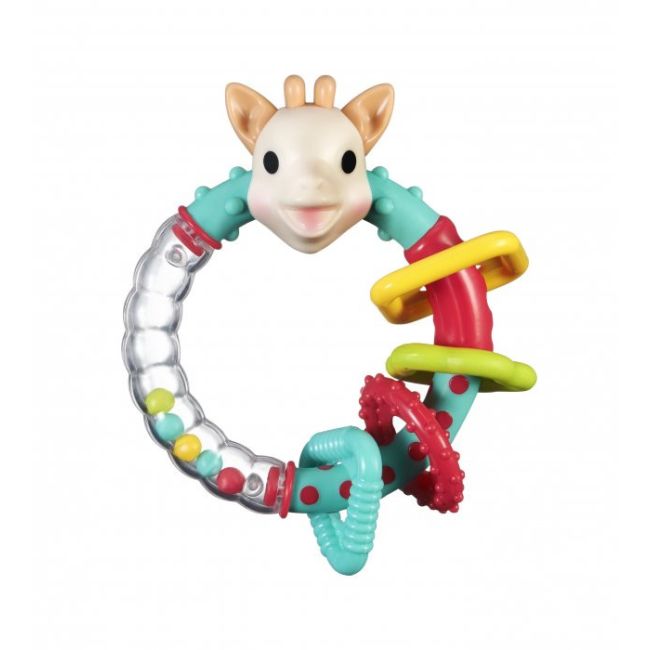 Zornaitoare multi-texturata Girafa Sophie, multicolora DNB010179