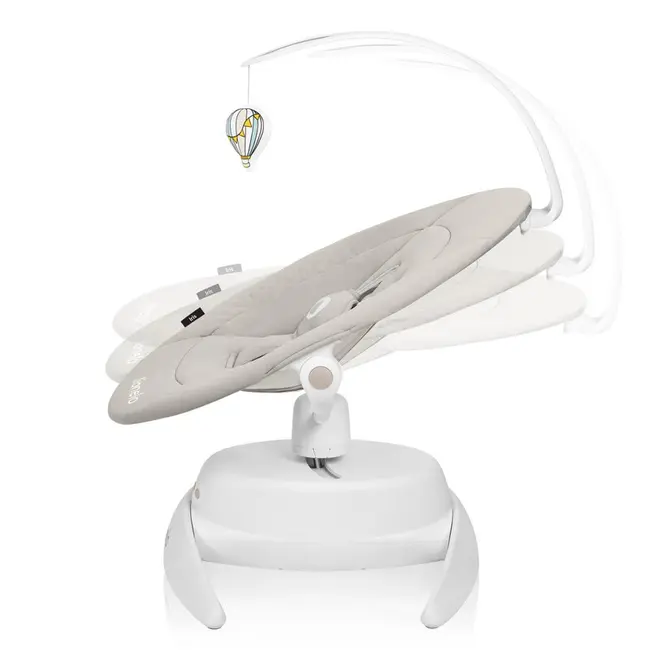 Balansoar, Lionelo, Iris, 2 in 1, Rotire 360 grade, Electric, Cu 3 moduri de leganare, Cu 5 trepte de viteza, Cu 3 pozitii de inclinare, 12 melodii, Silentios, Pana la 9 kg, Bej BYNLO-IRIS_BEIGE_SAND