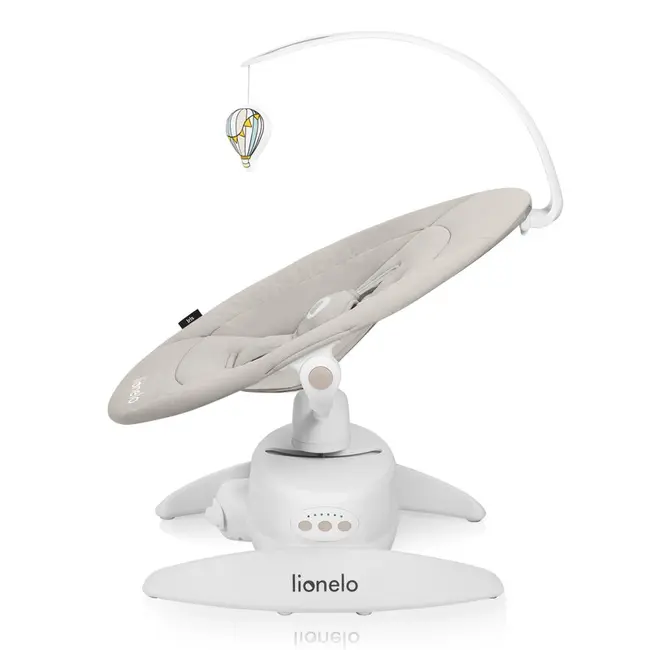 Balansoar, Lionelo, Iris, 2 in 1, Rotire 360 grade, Electric, Cu 3 moduri de leganare, Cu 5 trepte de viteza, Cu 3 pozitii de inclinare, 12 melodii, Silentios, Pana la 9 kg, Bej BYNLO-IRIS_BEIGE_SAND