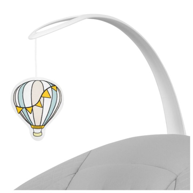 Balansoar, Lionelo, Iris, 2 in 1, Rotire 360 grade, Electric, Cu 3 moduri de leganare, Cu 5 trepte de viteza, Cu 3 pozitii de inclinare, Pana la 9 kg, Gri BYNLO-IRIS_GREY_CONCRETE