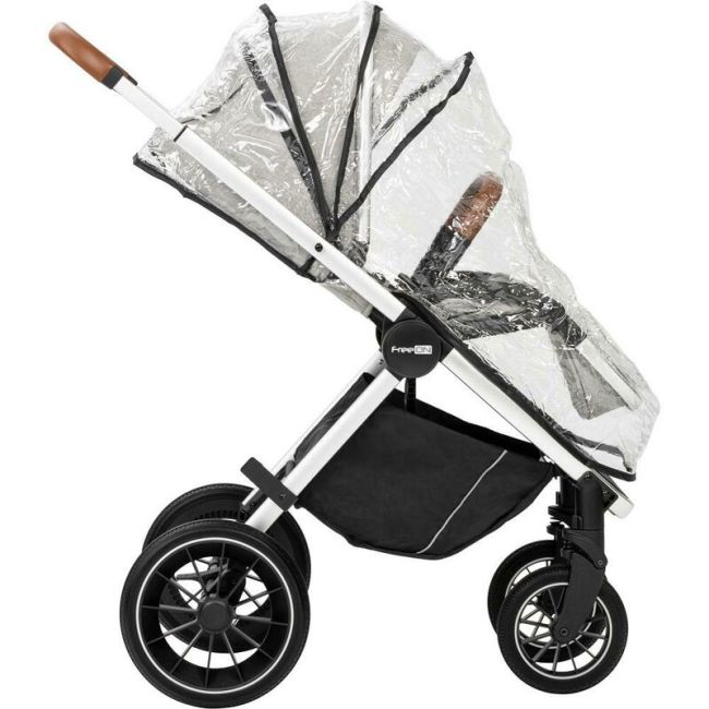 Carucior 3 in 1, FreeON, Joy, Reversibil, Cu cadru din aluminiu, Scoica auto, Husa picioare, Geanta mamici si accesorii, Conform cu standardele europene de securitate R129, Gri BYN49676