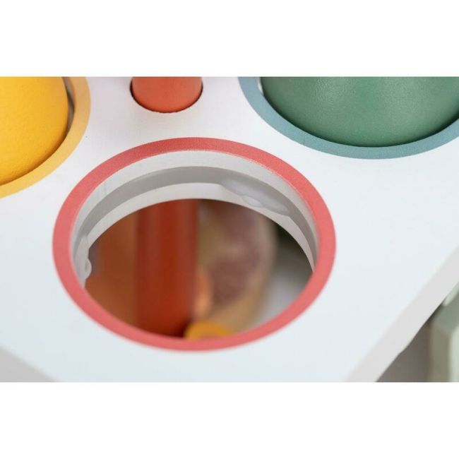 Centru de activitati, Free2Play, Cu figurine, Cu ciocanel, Din lemn, Conform cu standardul european de securitate EN71/123, 15 x 15 x 12 cm, 12 luni+, Multicolor BYN80616