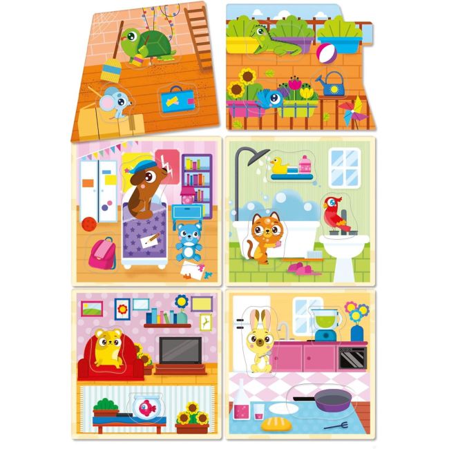 Joc montessori  - casuta animalutelor