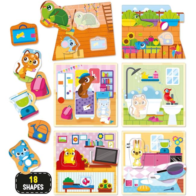 Joc montessori  - casuta animalutelor