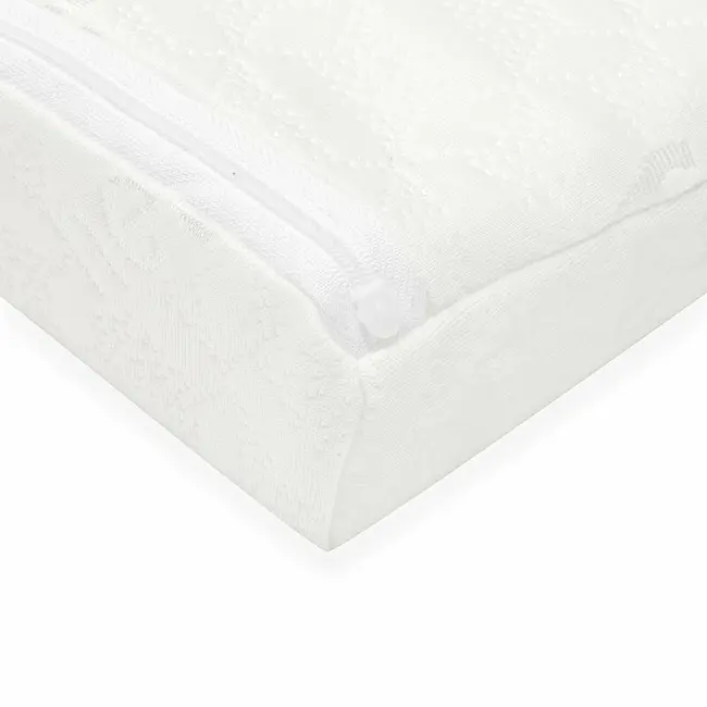 Perna oblica, New Baby, Basic, Asigura o pozitie corecta, Antialergica, Din spuma, Cu husa detasabila, 59x37 cm, 0 luni+, White BYN54747