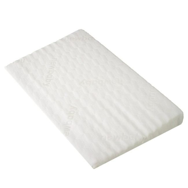 Perna oblica, New Baby, Basic, Asigura o pozitie corecta, Antialergica, Din spuma, Cu husa detasabila, 59x37 cm, 0 luni+, White BYN54747
