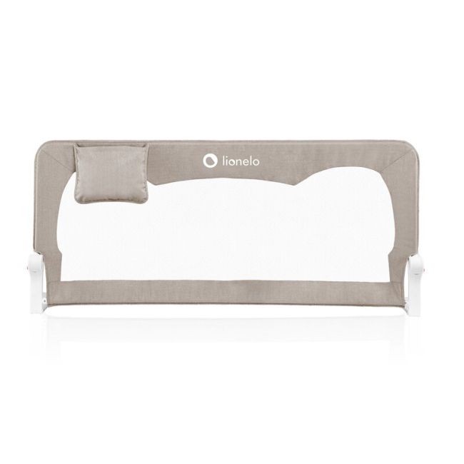 Protectie laterala pat, Lionelo, Hanna, Cu buzunar accesorii, 150x66 cm, Conform cu standardul european de securitate BS7072, Bej BYNLO-HANNA_BEIGE_MELANGE