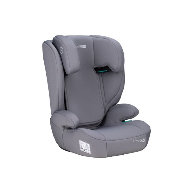 Scaun auto, FreeON, Vega, I-Size, Grupa 2/3, 100-150 cm, 4-12 ani, Cu husa detasabila, Cu cotiere, Cu tetiera reglabila 14 pozitii, Conform cu standardul european de securitate ECE R129, Gri BYN49140