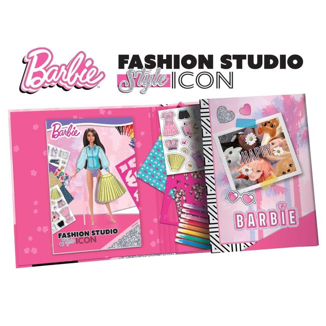 Set de colorat cu activitati barbie - fashion icon