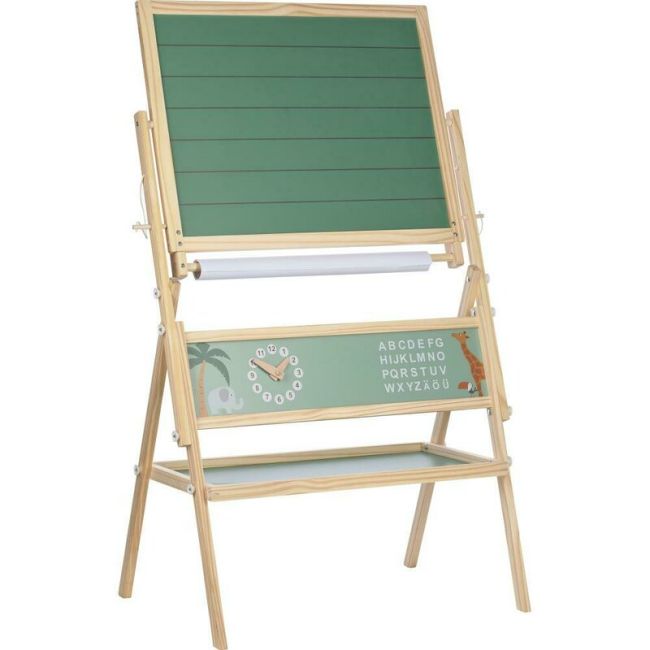 Tablita magnetica, Free2Play, 2 in 1, Cu litere si cifre magnetice, Din lemn, Conform cu standardul european de securitate EN71/123, 3 ani+, Multicolor BYN80609