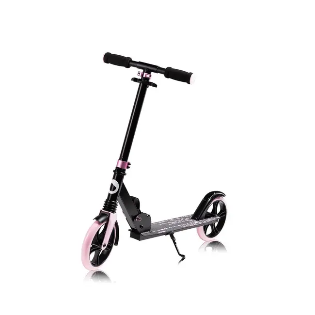 Trotineta, Lionelo, Luca, Pentru copii sau adulti, Ultrapliabila, Pana la 100 Kg, Conform cu standardul european de securitate EN14619, Roz BYNLO-LUCA_BLACK_CARBON_PINK