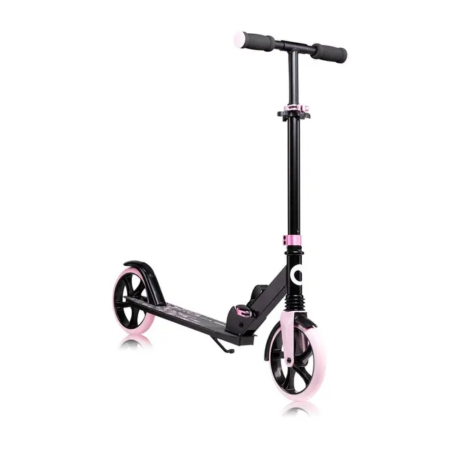 Trotineta, Lionelo, Luca, Pentru copii sau adulti, Ultrapliabila, Pana la 100 Kg, Conform cu standardul european de securitate EN14619, Roz BYNLO-LUCA_BLACK_CARBON_PINK