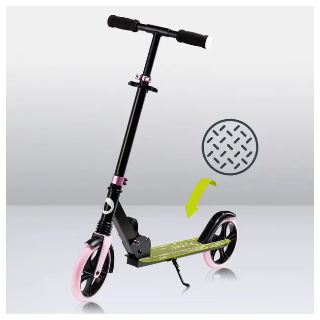 Trotineta, Lionelo, Luca, Pentru copii sau adulti, Ultrapliabila, Pana la 100 Kg, Conform cu standardul european de securitate EN14619, Roz BYNLO-LUCA_BLACK_CARBON_PINK