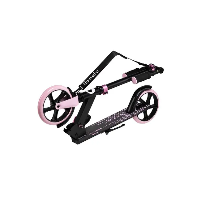 Trotineta, Lionelo, Luca, Pentru copii sau adulti, Ultrapliabila, Pana la 100 Kg, Conform cu standardul european de securitate EN14619, Roz BYNLO-LUCA_BLACK_CARBON_PINK