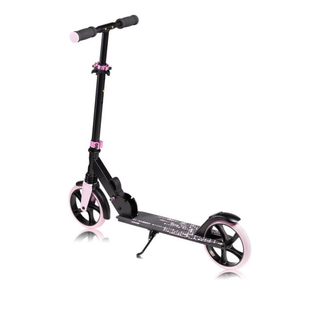 Trotineta, Lionelo, Luca, Pentru copii sau adulti, Ultrapliabila, Pana la 100 Kg, Conform cu standardul european de securitate EN14619, Roz BYNLO-LUCA_BLACK_CARBON_PINK