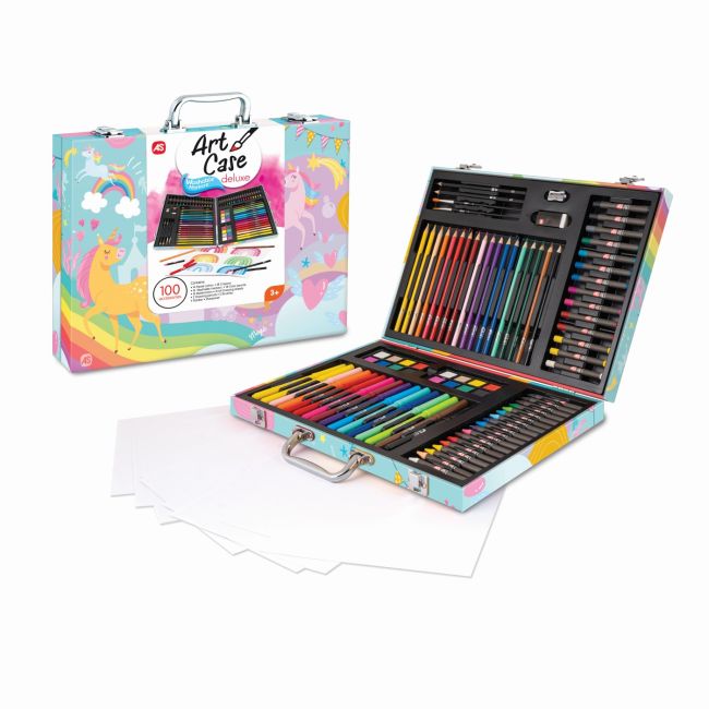 ART CASE SET DE DESEN DELUXE CU 100 DE ACCESORII UNICORN VIV1038-82051