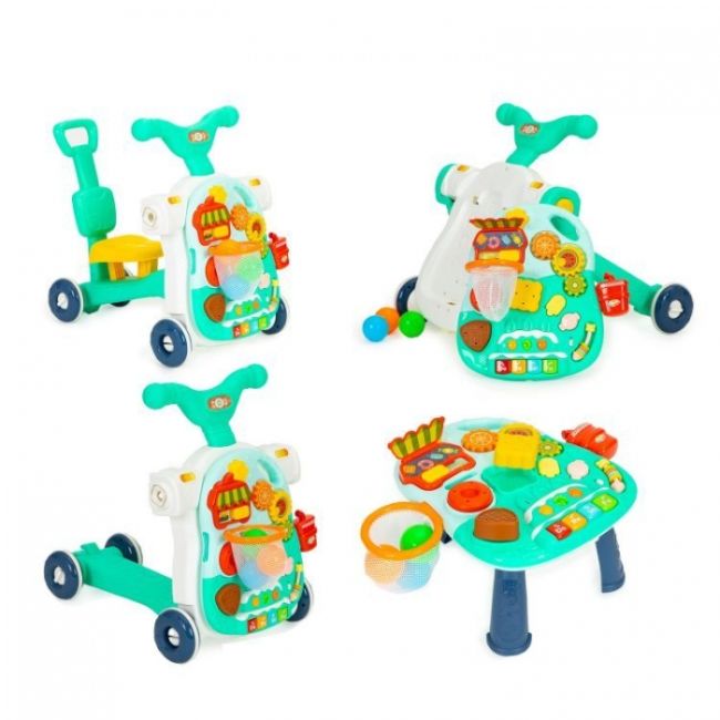 Antemergator educational 4 in 1 (antemergator, masuta, trotineta, bicicleta) huanger he0817 - verde edeedihe0816