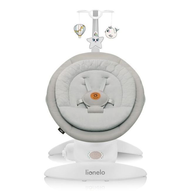 Balansoar, Lionelo, Mell, 2 in 1, Rotire 360 grade, Electric, Cu 3 moduri de leganare, Cu 5 trepte de viteza, Cu 3 pozitii de inclinare, Cu timer, 12 melodii si 2 sunete ale naturii, Pana la 9 kg, Bej BYNLO-MELL_BEIGE_SAND