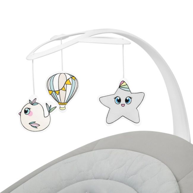 Balansoar, Lionelo, Mell, 2 in 1, Rotire 360 grade, Electric, Cu 3 moduri de leganare, Cu 5 trepte de viteza, Cu 3 pozitii de inclinare, Cu timer, 12 melodii si 2 sunete ale naturii, Pana la 9 kg, Bej BYNLO-MELL_BEIGE_SAND