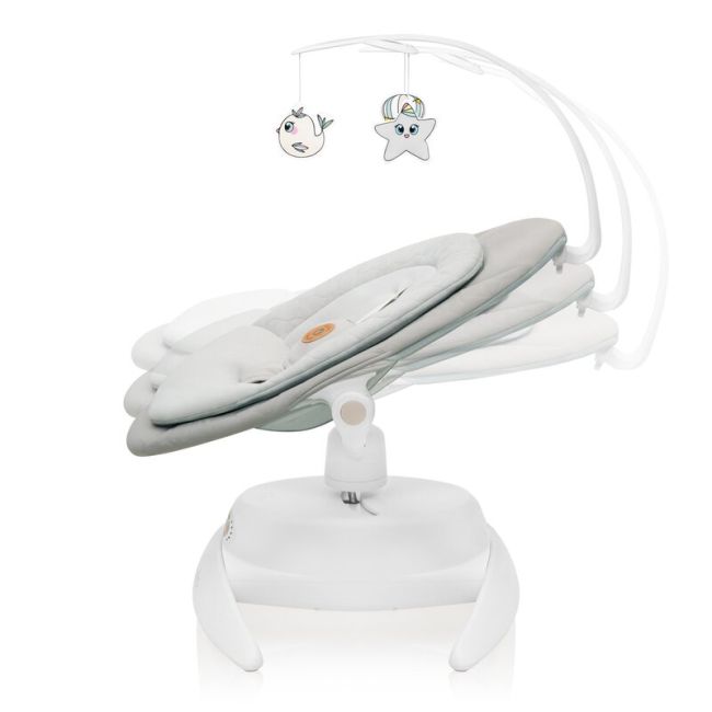Balansoar, Lionelo, Mell, 2 in 1, Rotire 360 grade, Electric, Cu 3 moduri de leganare, Cu 5 trepte de viteza, Cu 3 pozitii de inclinare, Cu timer, 12 melodii si 2 sunete ale naturii, Pana la 9 kg, Bej BYNLO-MELL_BEIGE_SAND