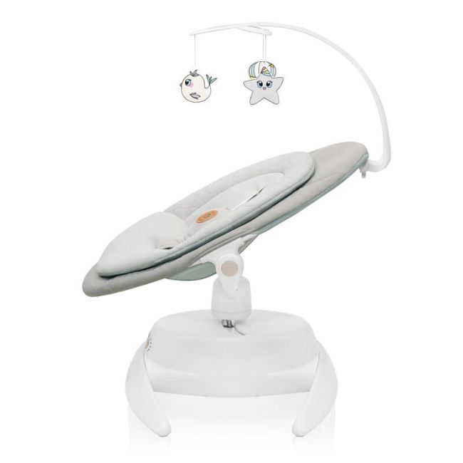 Balansoar, Lionelo, Mell, 2 in 1, Rotire 360 grade, Electric, Cu 3 moduri de leganare, Cu 5 trepte de viteza, Cu 3 pozitii de inclinare, Cu timer, 12 melodii si 2 sunete ale naturii, Pana la 9 kg, Bej BYNLO-MELL_BEIGE_SAND