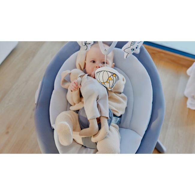 Balansoar, Lionelo, Mell, 2 in 1, Rotire 360 grade, Electric, Cu 3 moduri de leganare, Cu 5 trepte de viteza, Cu 3 pozitii de inclinare, Cu timer, 12 melodii si 2 sunete ale naturii, Pana la 9 kg, Bej BYNLO-MELL_BEIGE_SAND