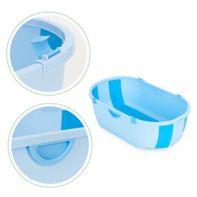 Cadita de baie cu dop de scurgere ecotoys ha-b46 - albastru edeediha-b46blue