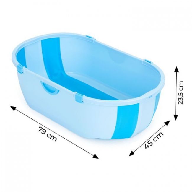 Cadita de baie cu dop de scurgere ecotoys ha-b46 - albastru edeediha-b46blue