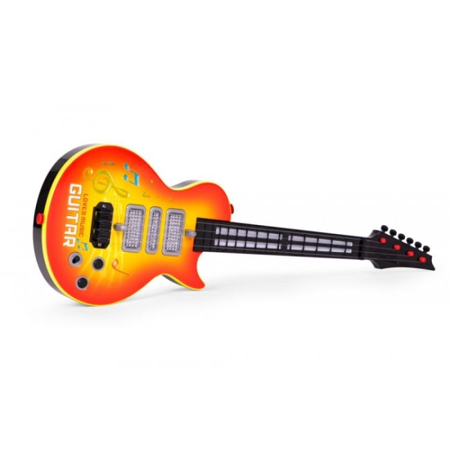 Chitara electrica pentru copii cu 8 melodii si led-uri ecotoys hc566237 edeedihc566237
