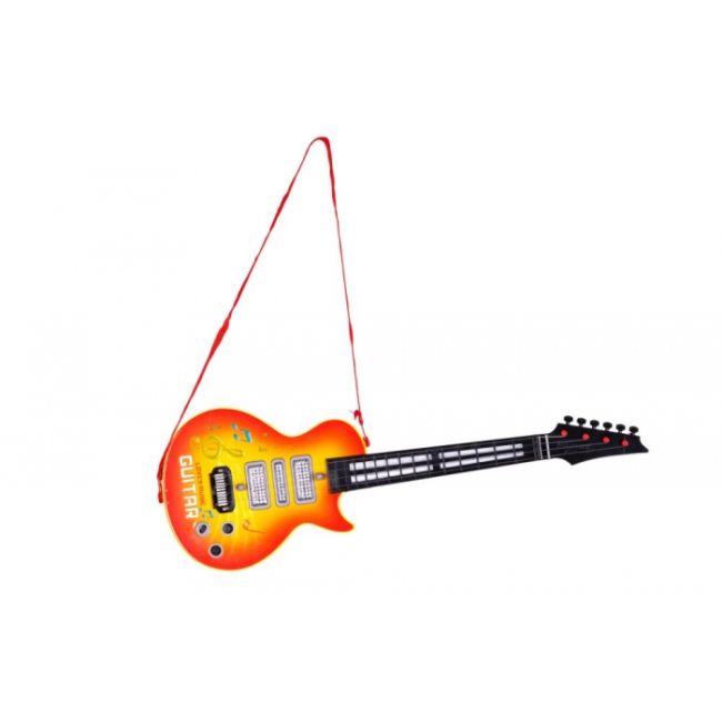 Chitara electrica pentru copii cu 8 melodii si led-uri ecotoys hc566237 edeedihc566237