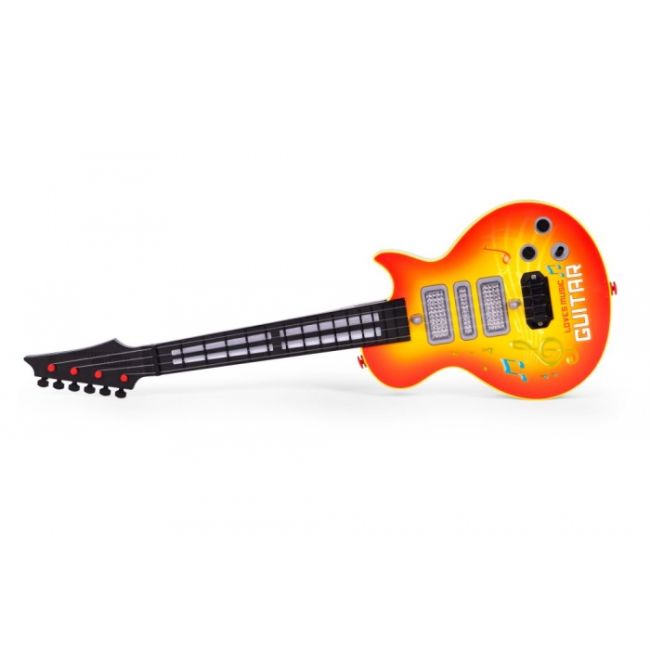 Chitara electrica pentru copii cu 8 melodii si led-uri ecotoys hc566237 edeedihc566237