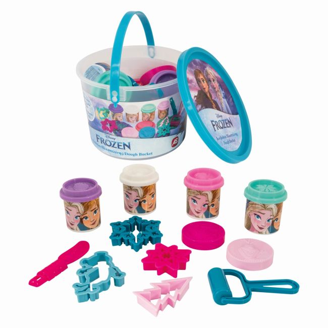GALETUSA CU 4 BORCANASE DE PLASTILINA SI ACCESORII FROZEN VIV1045-03602