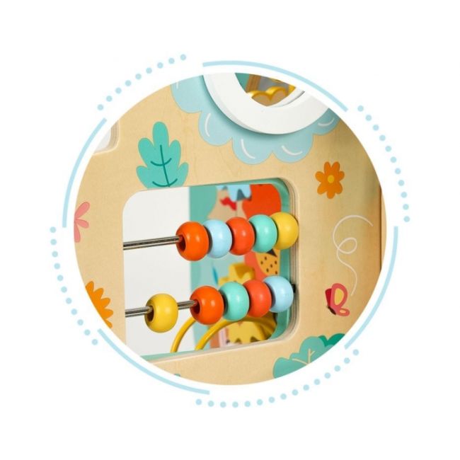 Jucarie interactiva din lemn sub forma de copac cu diverse activitati ecotoys 1045 edeedi1045