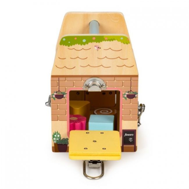 Jucarie interactiva din lemn sub forma de cub cu sortator ecotoys 2555 edeedi2555