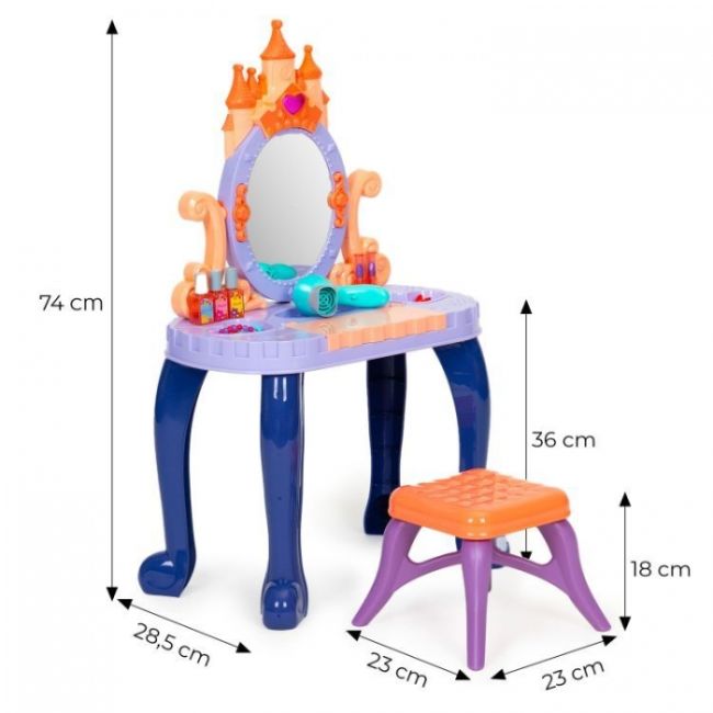 Masuta de toaleta pentru copii cu pian si accesorii ecotoys hc547390 edeedihc547390