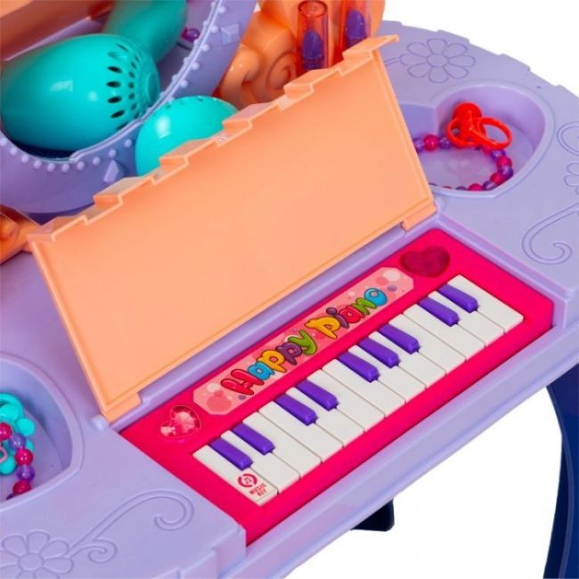 Masuta de toaleta pentru copii cu pian si accesorii ecotoys hc547390 edeedihc547390