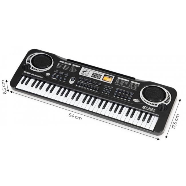 Pian electric pentru copii cu microfon ecotoys hc158194 edeedihc158194