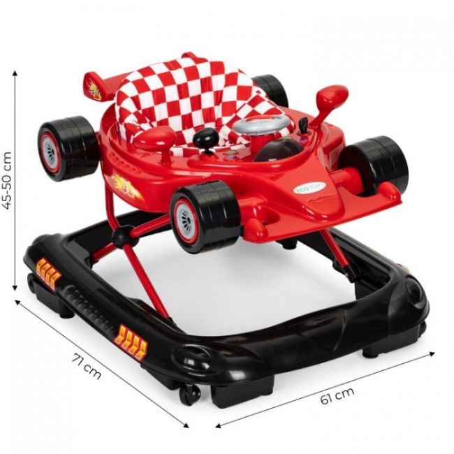 Premergator formula 1 pentru copii cu panou multimedia ecotoys j-a301e0 - rosu edeedij-a301e0red