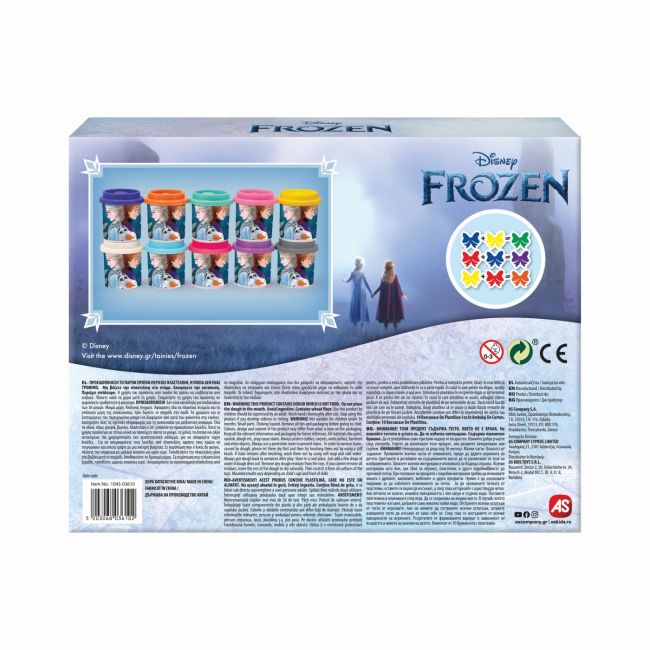 SET 10 BORCANASE DE PLASTILINA FROZEN IN AMBALAJ DE CARTON VIV1045-03610