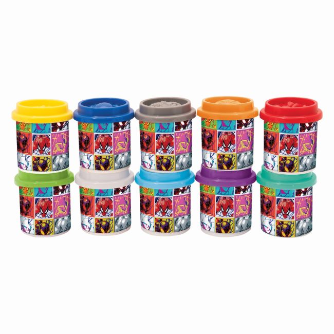 SET 10 BORCANASE DE PLASTILINA SPIDERMAN IN AMBALAJ DE CARTON VIV1045-03611